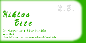 miklos bite business card